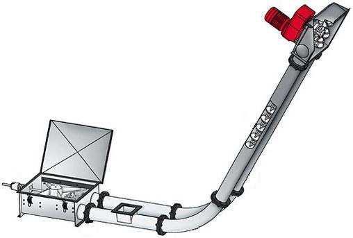 Трубный скребковый конвейер для сыпучих материалов