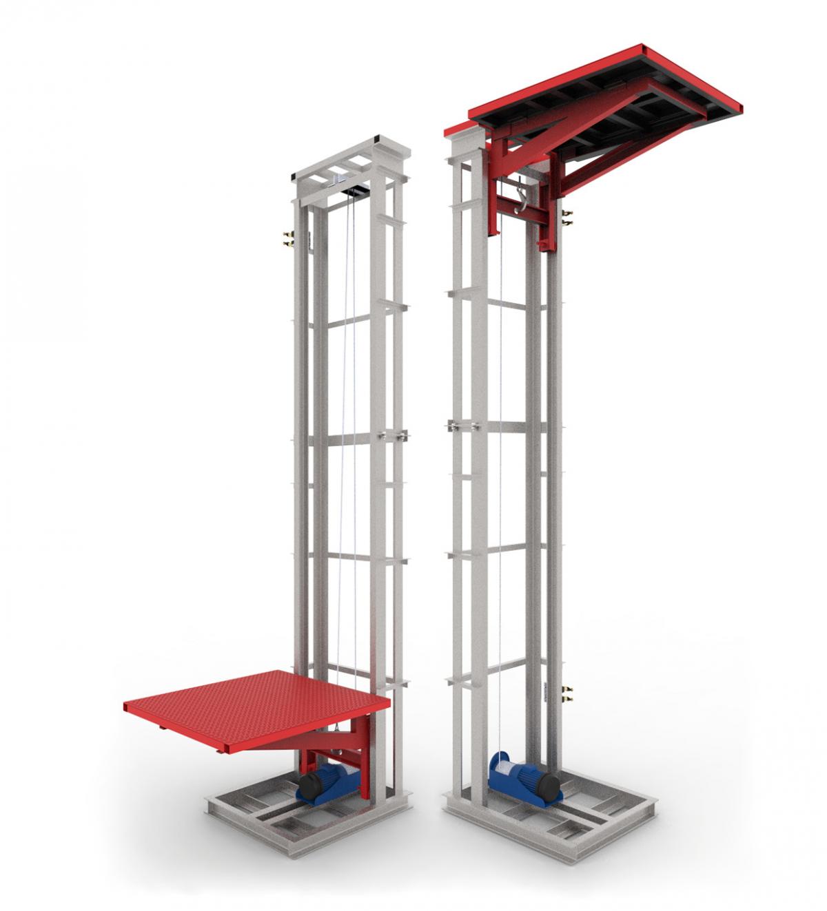 Люковый стационарный подъемник